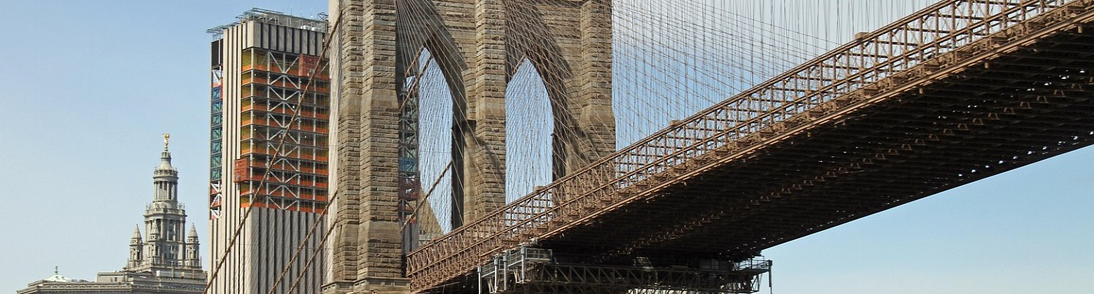 Panorama del ponte di Brooklyn a New York